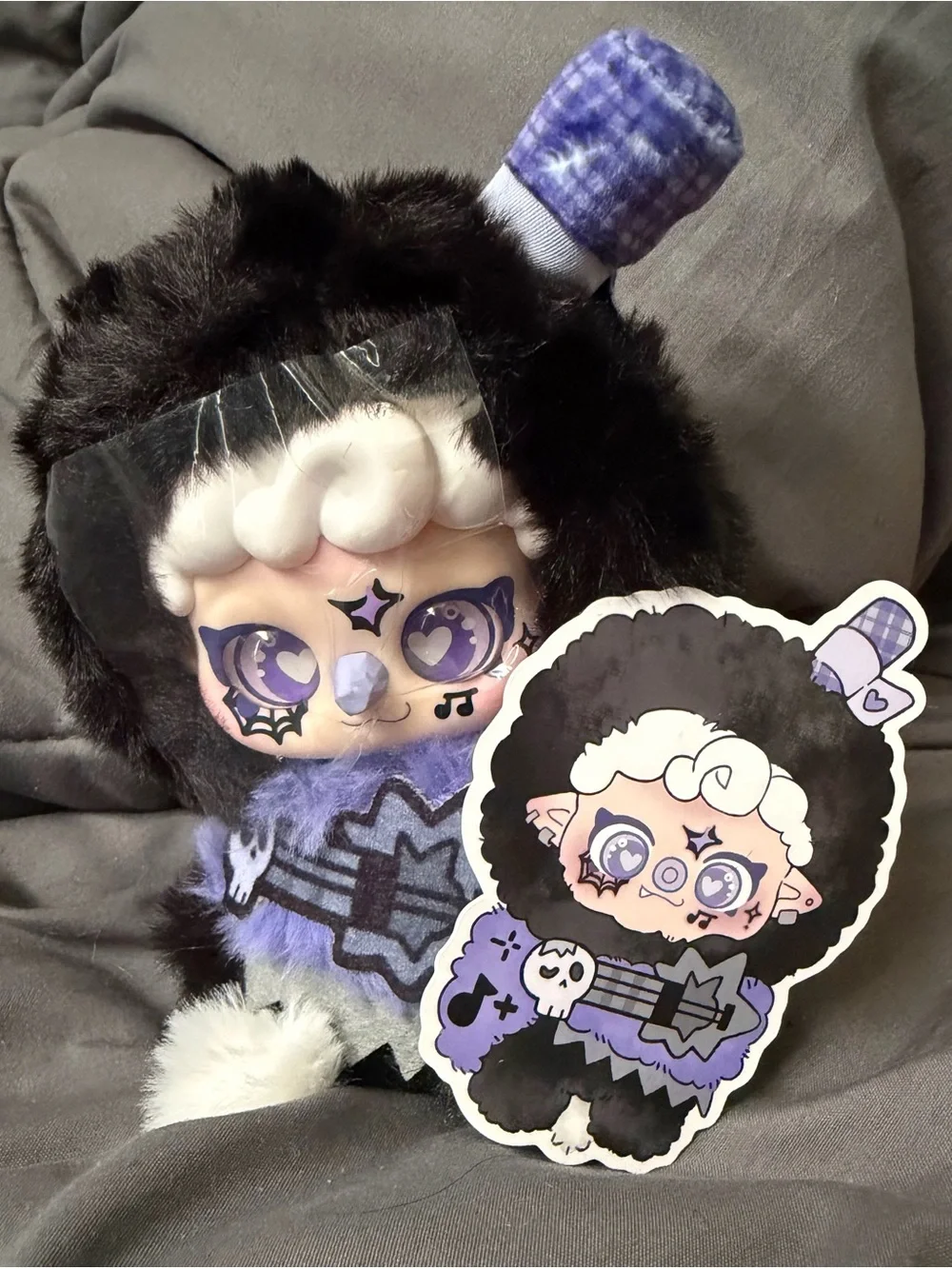 Pikoo Rock Squad Plush Toy - Black & Purple